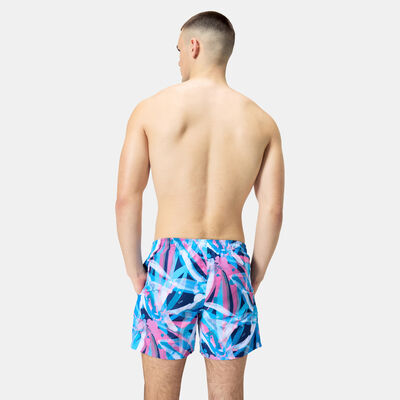 Speedo Men's Digital Printed Leisure Swimming Shorts Blue