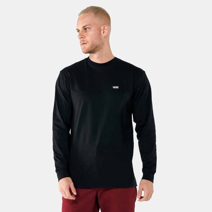 Vans Men's Left Chest Hit Long Sleeve T-Shirt Black Vans Men's Left Chest Hit Long Sleeve T-Shirt Black image number 0