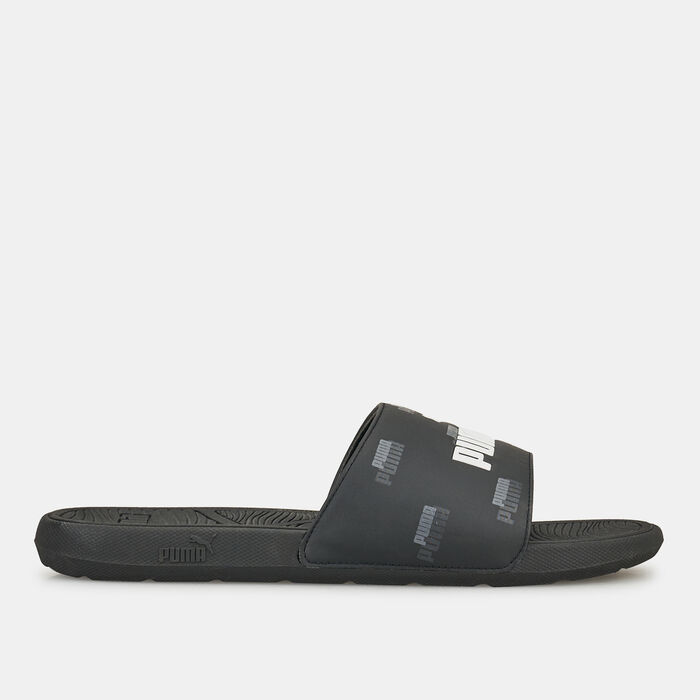 PUMA Men's Cool Cat 2.0 Logo Power Slides Black PUMA Men's Cool Cat 2.0 Logo Power Slides Black image number 1