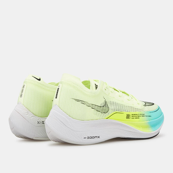 Nike Women's ZoomX Vaporfly NEXT% Shoe yellow Nike Women's ZoomX Vaporfly NEXT% Shoe yellow image number 2