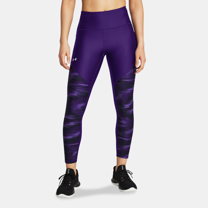 Under Armour Women's UA Tech Printed Panel Ankle Leggings Purple Under Armour Women's UA Tech Printed Panel Ankle Leggings Purple image number 0
