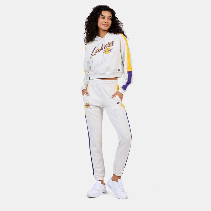 New Era Women's NBA Los Angeles Lakers Colourblock Hoodie Grey New Era Women's NBA Los Angeles Lakers Colourblock Hoodie Grey image number 2