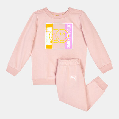 PUMA Kids' x SMILEYWORLD Minicat Jogger Set Pink