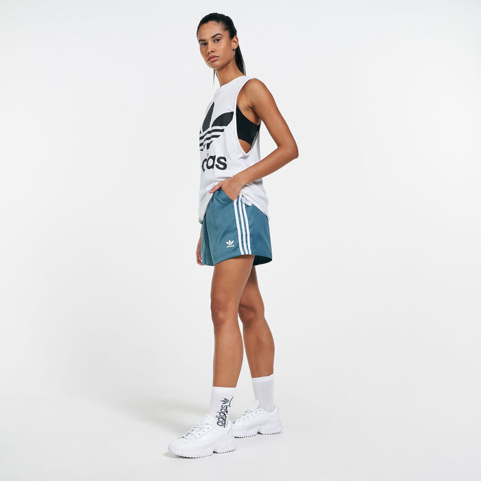 adidas Originals Women's Adicolor Classics Satin Shorts Green adidas Originals Women's Adicolor Classics Satin Shorts Green image number 2