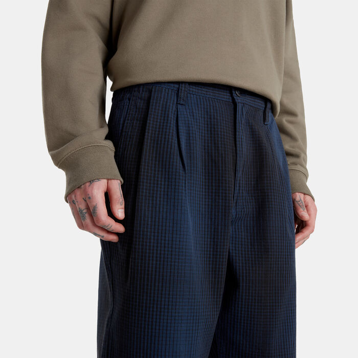 Vans Men's Authentic Chino Tapered Plaid Pants Blue image number 3