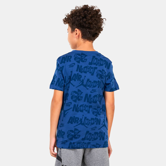 Jordan Kids' Messy Room Printed T-Shirt (Older Kids) Blue Jordan Kids' Messy Room Printed T-Shirt (Older Kids) Blue image number 1