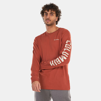 Columbia Men's Rockaway River Graphic Long Sleeve T-Shirt Orange