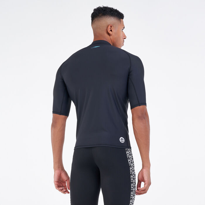 Speedo Men's Delight Rashguard Black image number 1