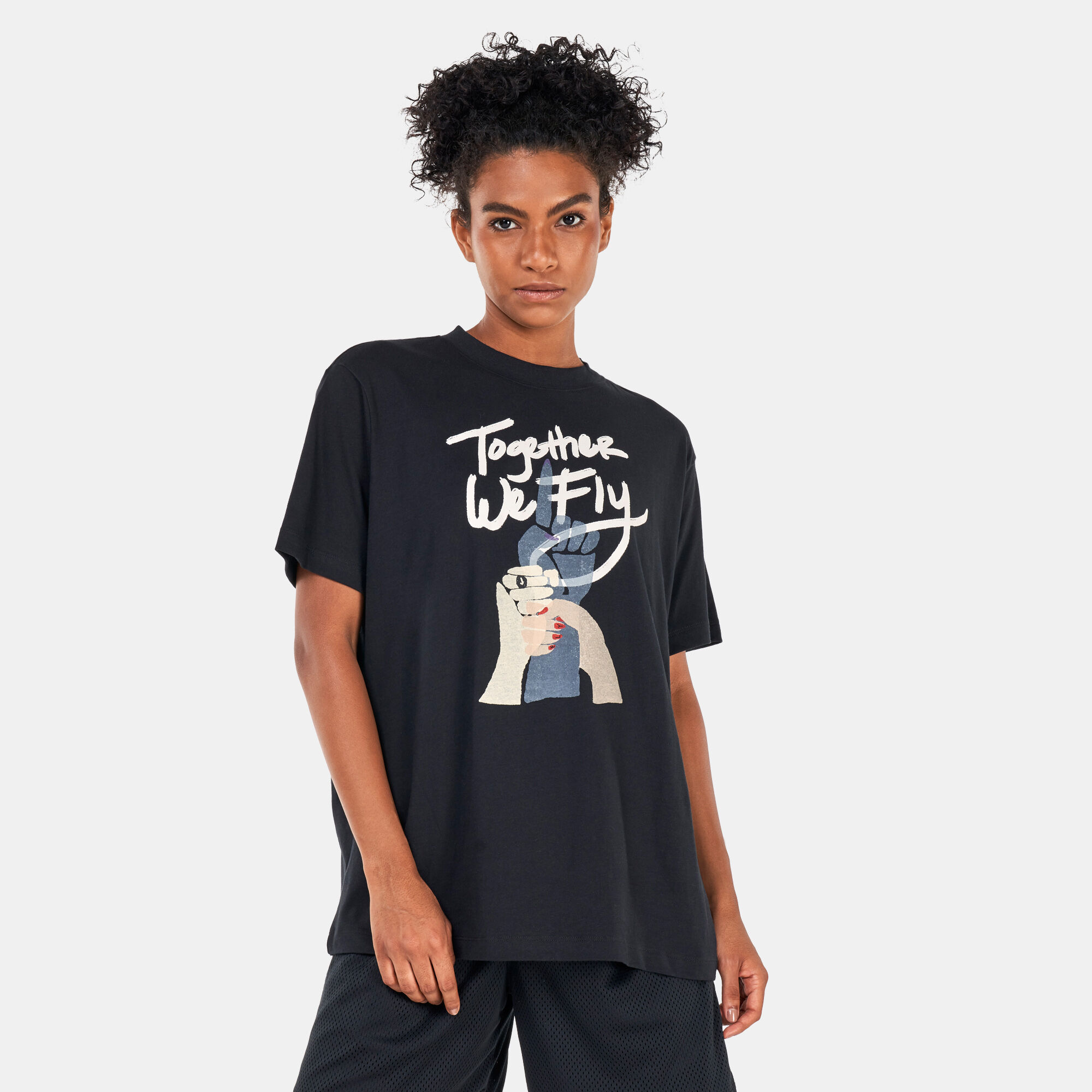 Women s Swoosh Fly T Shirt Black Nike in Qatar SSS