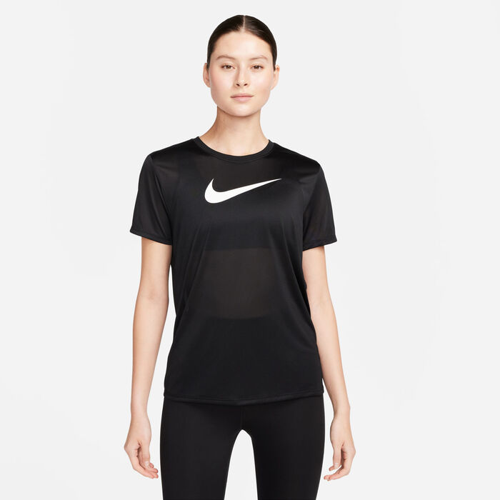 Nike Women's Dri-FIT Graphic Training T-Shirt Grey Nike Women's Dri-FIT Graphic Training T-Shirt Grey image number 0