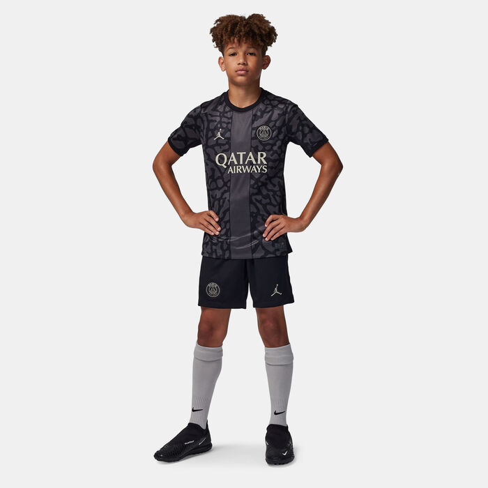 Jordan Kids' Paris Saint-Germain Stadium 3rd Shorts - 2023/24 Black image number 4