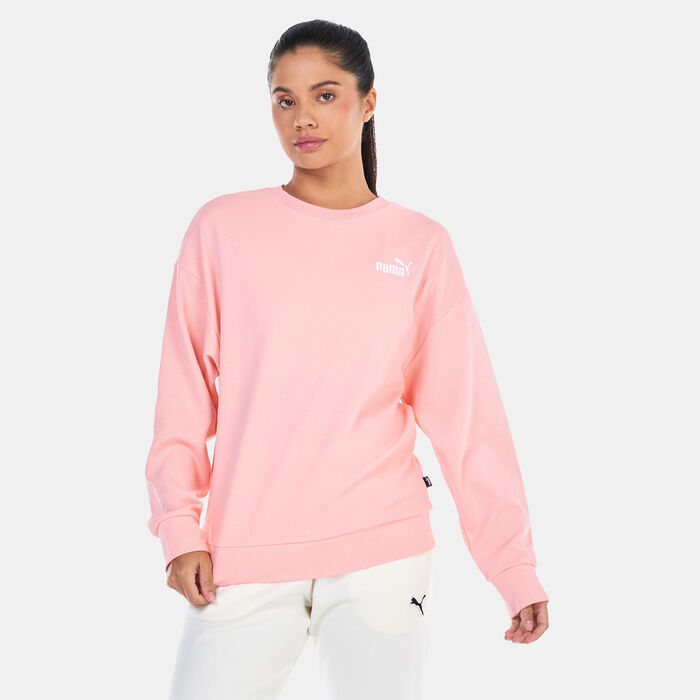 PUMA Women's Essentials Elevated Sweatshirt Pink PUMA Women's Essentials Elevated Sweatshirt Pink image number 0