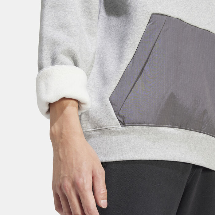 adidas Originals Men's Logo Hoodie Grey image number 4