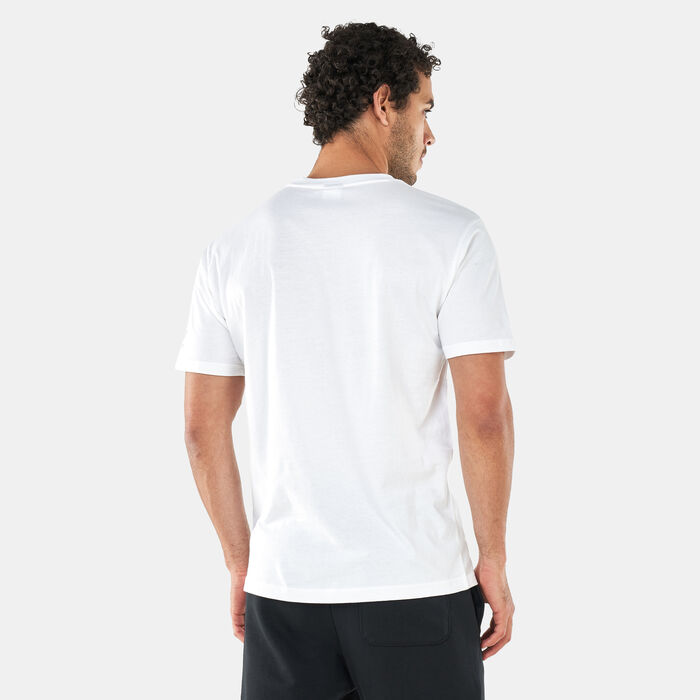 New Balance Men's Essentials Celebrate Split Logo T-Shirt White New Balance Men's Essentials Celebrate Split Logo T-Shirt White image number 1