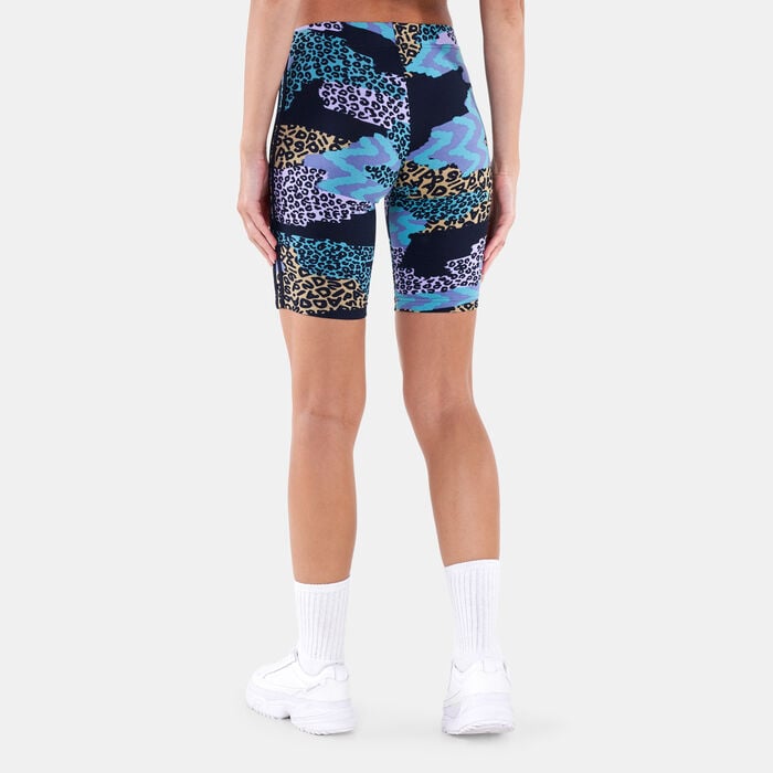 adidas Women's Farm Rio Bike Shorts Blue adidas Women's Farm Rio Bike Shorts Blue image number 1