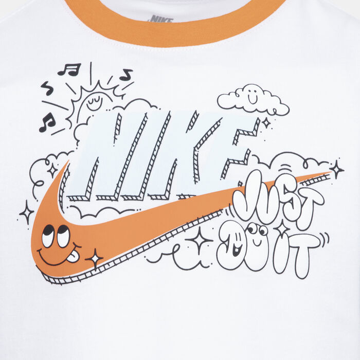 Nike Kids' Sportswear Graphic T-Shirt and Shorts Set Blue Nike Kids' Sportswear Graphic T-Shirt and Shorts Set Blue image number 1