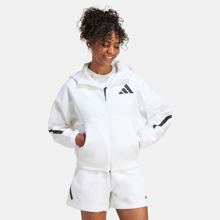 adidas Women's Z.N.E. Hoodie White image number 2