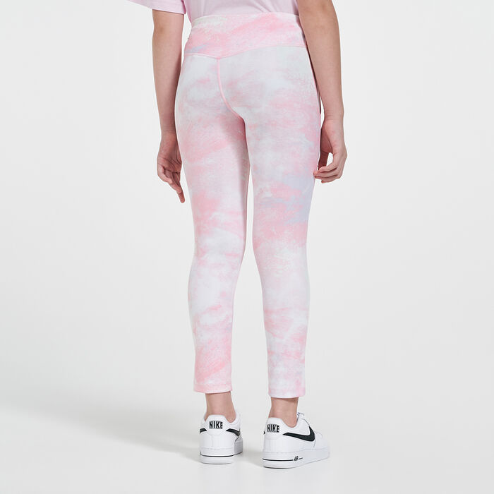 Nike Kids' Allover Print One Leggings Pink image number 1