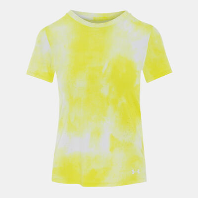 Under Armour Women's Launch Elite Printed Running T-Shirt yellow