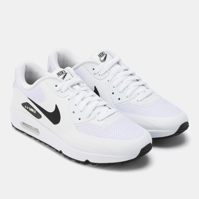 Nike Golf Men's Air Max 90 Golf Shoes White Nike Golf Men's Air Max 90 Golf Shoes White image number 1