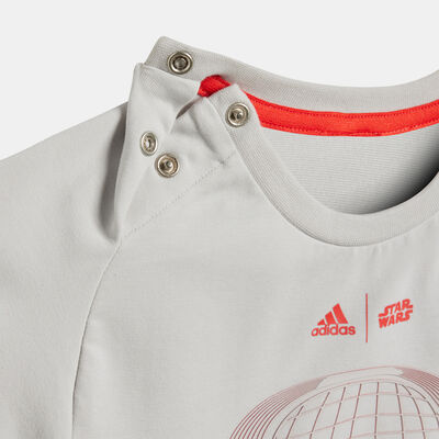 adidas Kids' Star Wars T-Shirt and Pants Set (Baby and Toddler) Grey adidas Kids' Star Wars T-Shirt and Pants Set (Baby and Toddler) Grey