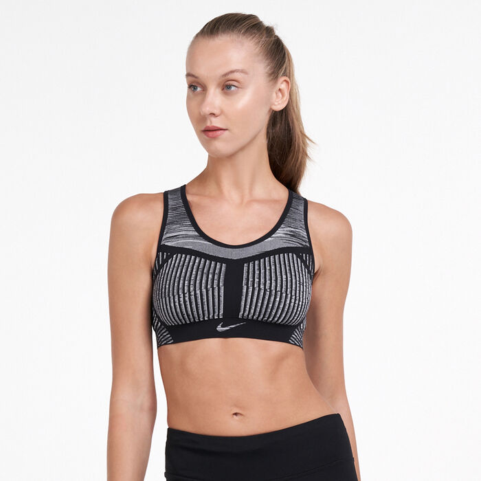 Nike Women's Phenom Flyknit Sports Bra Grey Nike Women's Phenom Flyknit Sports Bra Grey image number 0