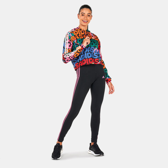adidas Women's 3 Stripes Leggings Black adidas Women's 3 Stripes Leggings Black image number 2