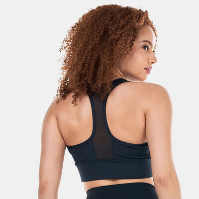 Nike Women's Swoosh Medium-Support Padded Longline Sports Bra Black Nike Women's Swoosh Medium-Support Padded Longline Sports Bra Black