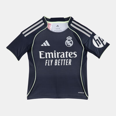 adidas Kids' Real Madrid 25/26 Away Replica Football Jersey Blue