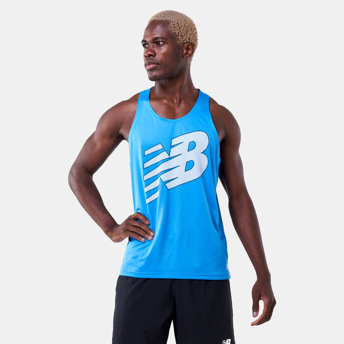 New Balance Men's Accelerate T-Shirt Blue New Balance Men's Accelerate T-Shirt Blue image number 0