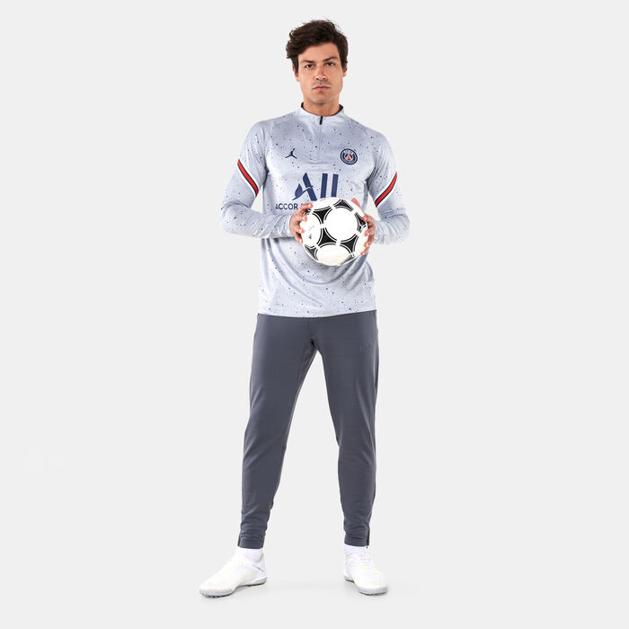 Nike Men's Paris Saint-Germain Dri-FIT Strike Drill Top Grey Nike Men's Paris Saint-Germain Dri-FIT Strike Drill Top Grey image number 2