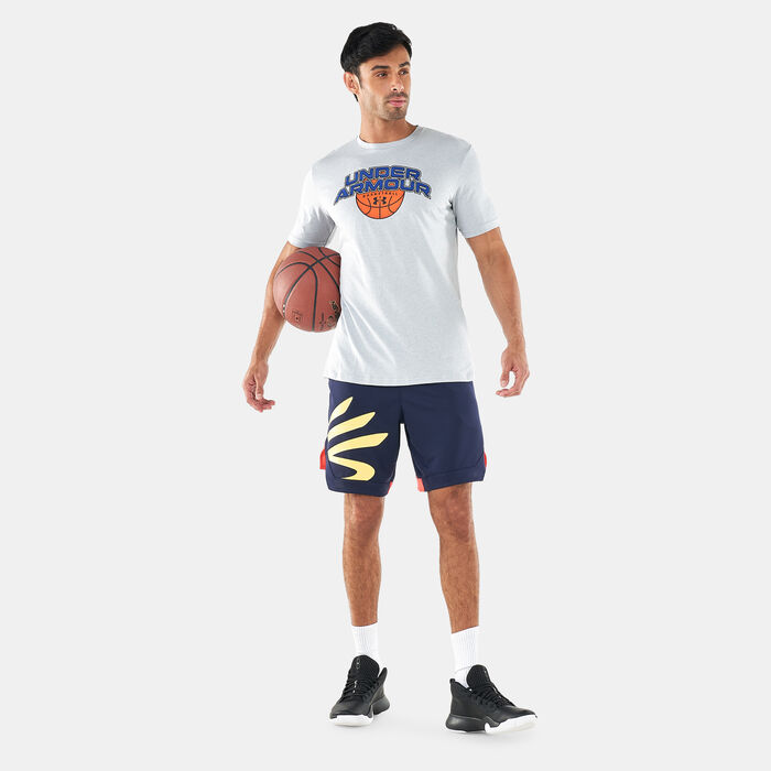 Under Armour Men's B-Ball Branded Wordmark T-Shirt Grey Under Armour Men's B-Ball Branded Wordmark T-Shirt Grey image number 2