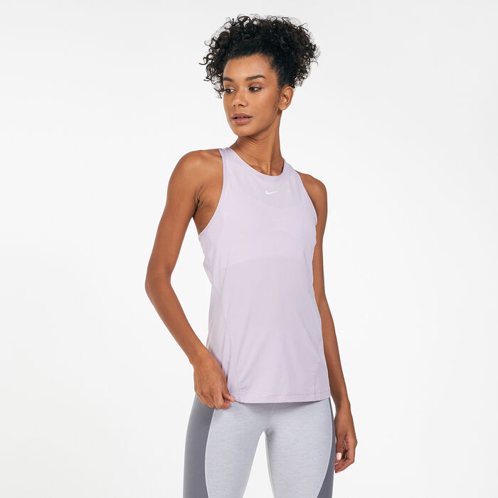 Nike Women's Pro All Over Mesh Tank Top Purple Nike Women's Pro All Over Mesh Tank Top Purple image number 0
