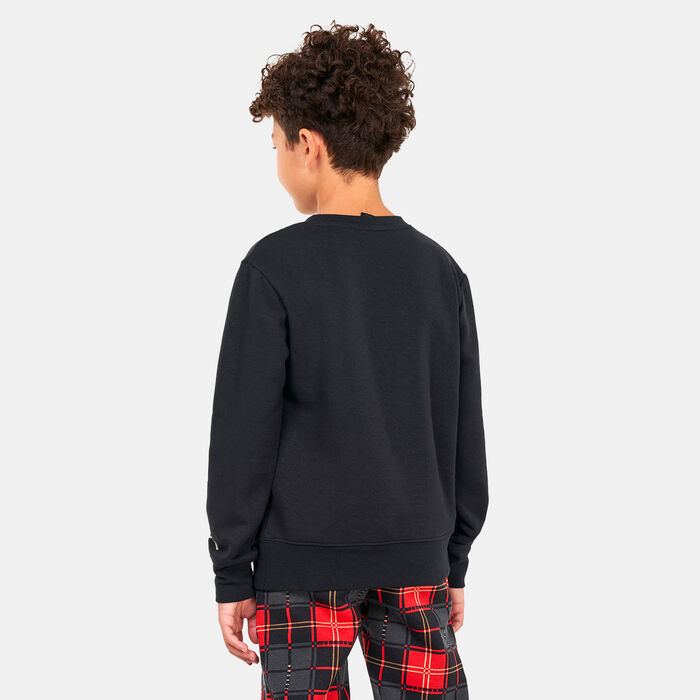Jordan Kids' Essentials Plaid Sweatshirt Black Jordan Kids' Essentials Plaid Sweatshirt Black image number 1