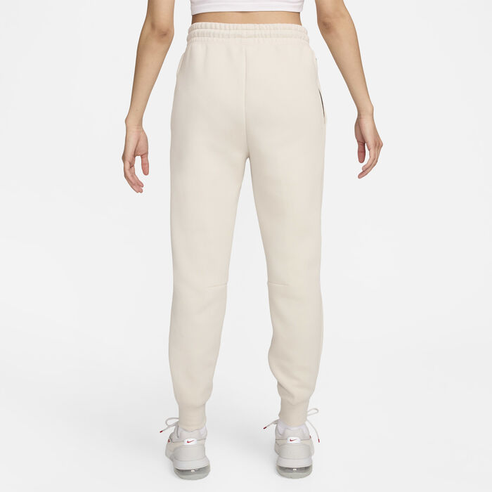 Nike Women's Sportswear Tech Fleece Mid-Rise Joggers Ivory Nike Women's Sportswear Tech Fleece Mid-Rise Joggers Ivory image number 1