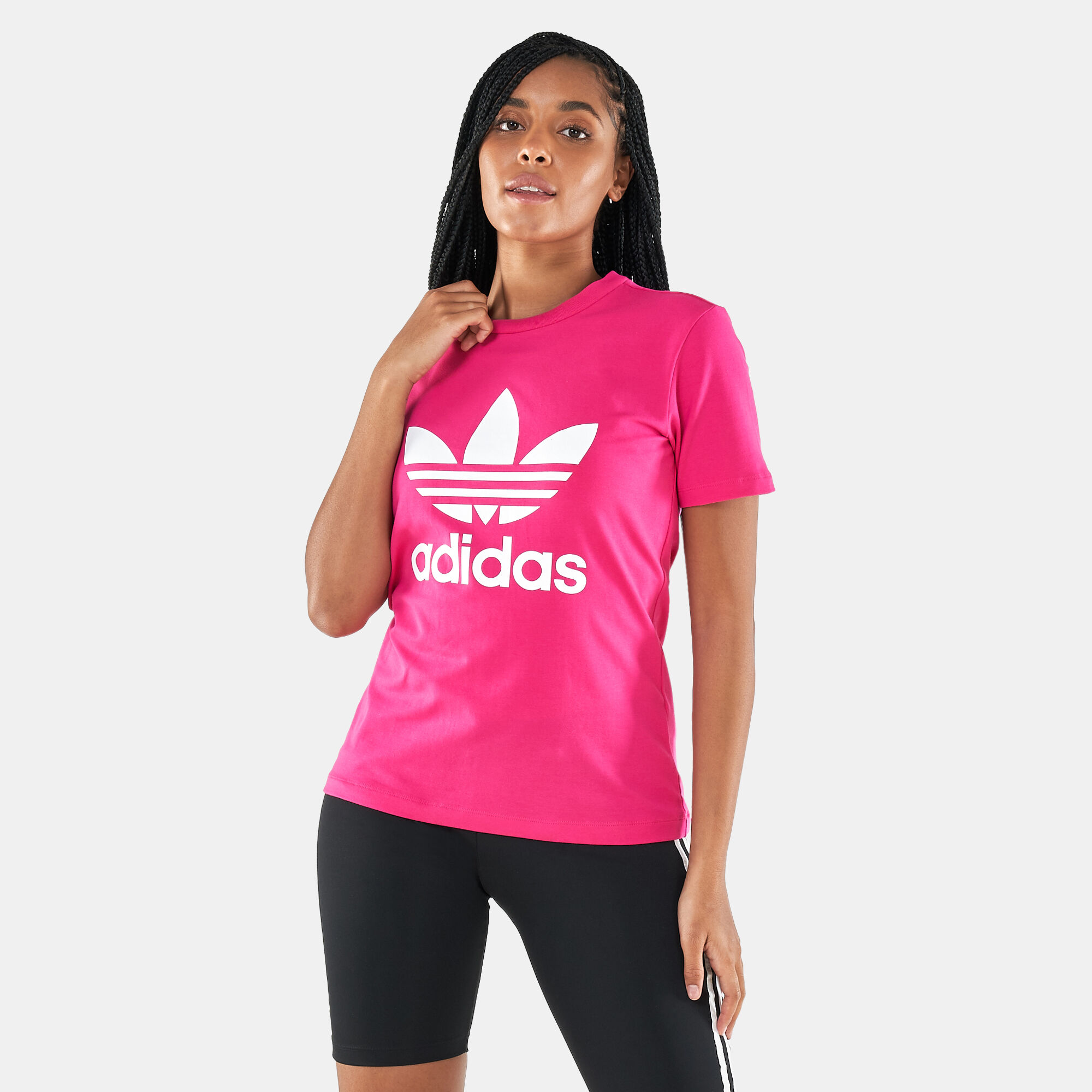 Women s Adicolor Classics Trefoil T Shirt Pink adidas Originals in Qatar SSS
