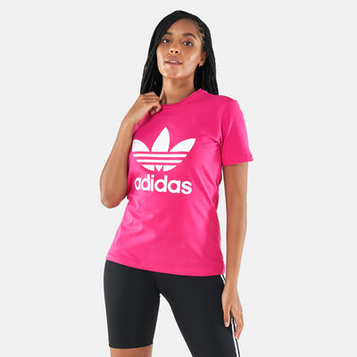 adidas Originals Women's Adicolor Classics Trefoil T-Shirt Pink