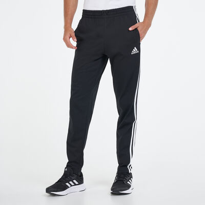 adidas Men's Essentials Open Hem 3-Stripes Pants Black