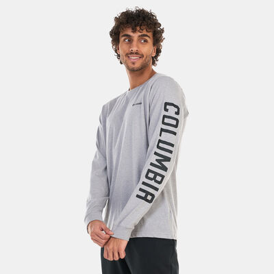 Columbia Men's Rockaway River Graphic Long Sleeve T-Shirt Grey