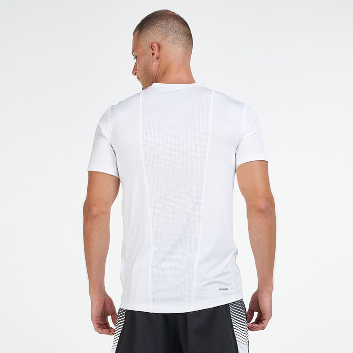 adidas Men's TechFit Fitted Long Sleeve T-Shirt White adidas Men's TechFit Fitted Long Sleeve T-Shirt White image number 1