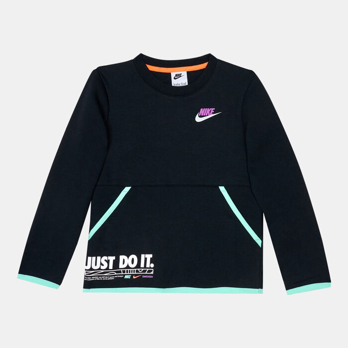 Nike Kids' Sportswear Illuminate Crew Sweatshirt Black Nike Kids' Sportswear Illuminate Crew Sweatshirt Black image number 0