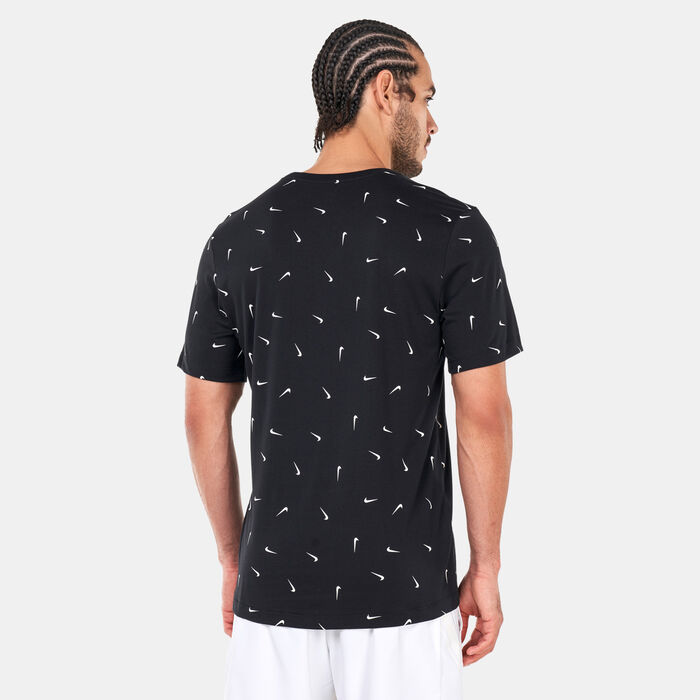 Nike Men's Sportswear Club Allover Print T-Shirt Black Nike Men's Sportswear Club Allover Print T-Shirt Black image number 1