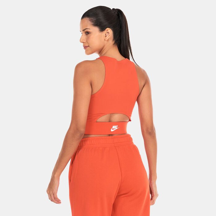 Nike Women's Sportswear Dance Cropped Tank Top Red image number 1