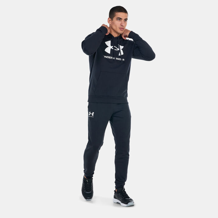 Under Armour Men's UA Rival Fleece Logo Hoodie Black image number 2