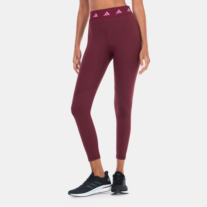 adidas Women's Techfit 7/8 Training Leggings Red image number 0