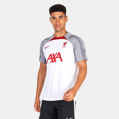 Nike Men's Liverpool FC Strike Dri-FIT Knit Football T-Shirt White