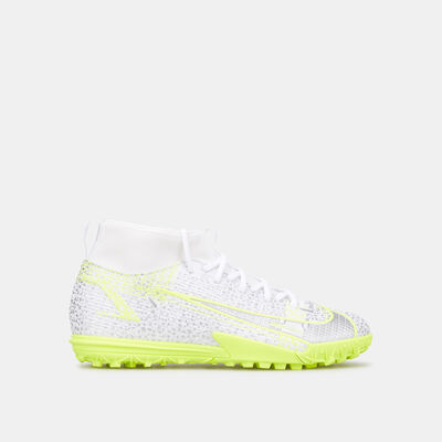 Nike Kids' Superfly 8 Academy Turf Ground Football Shoe White Nike Kids' Superfly 8 Academy Turf Ground Football Shoe White