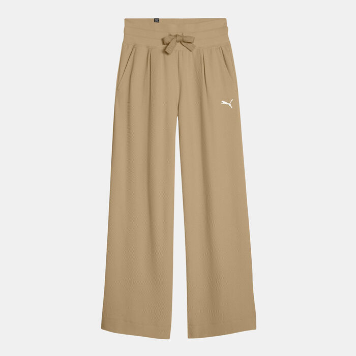 PUMA Women's HER Straight Pants Brown PUMA Women's HER Straight Pants Brown image number 0