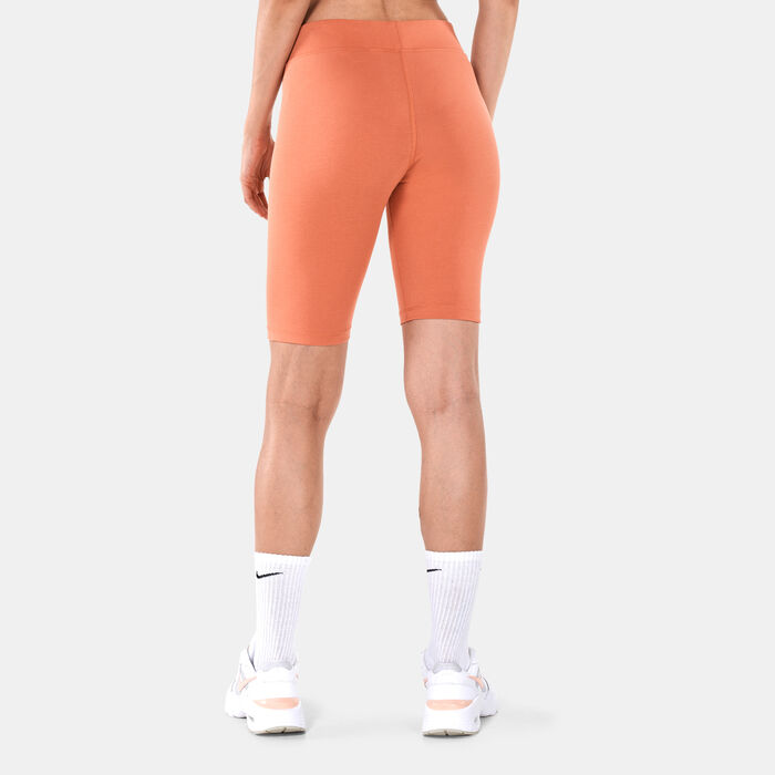 Nike Women's Sportswear Essential Mid-Rise Biker Shorts Pink image number 1