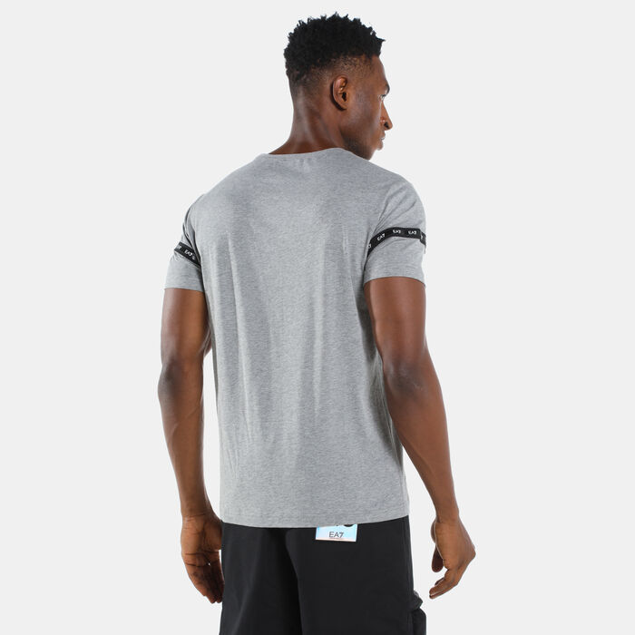 EA7 Emporio Armani Men's Train Logo Series Tape T-Shirt Grey EA7 Emporio Armani Men's Train Logo Series Tape T-Shirt Grey image number 1